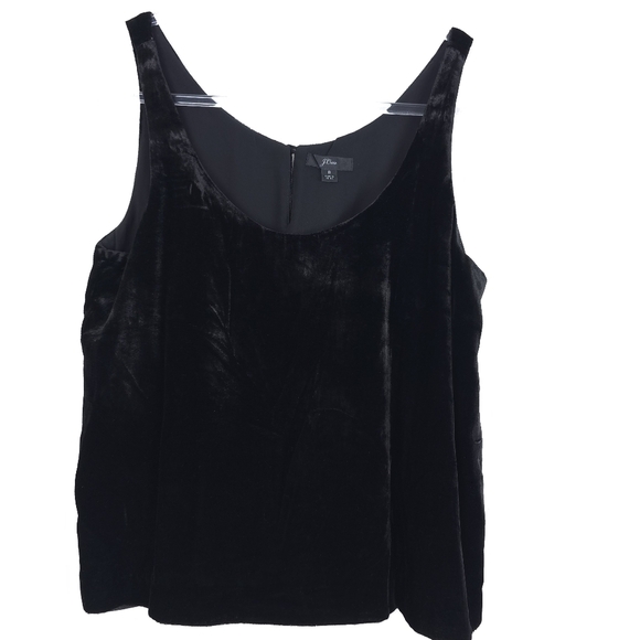 J. Crew Velvet Black Sleeveless Tank Size 8 - Picture 1 of 11